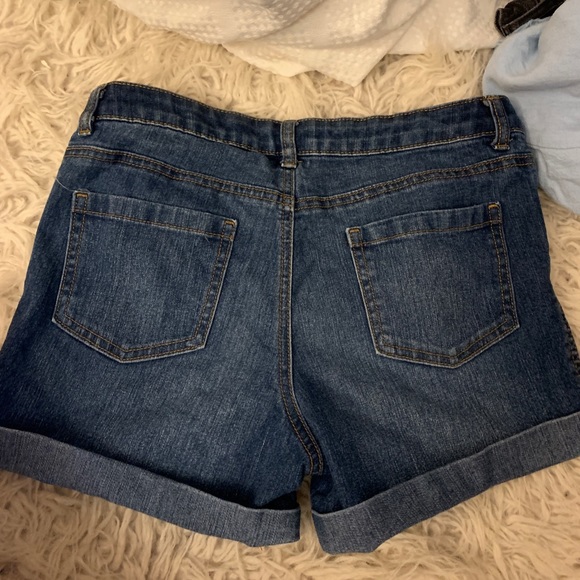 Cherokee dark wash cuffed denim midi shorts - Picture 2 of 2